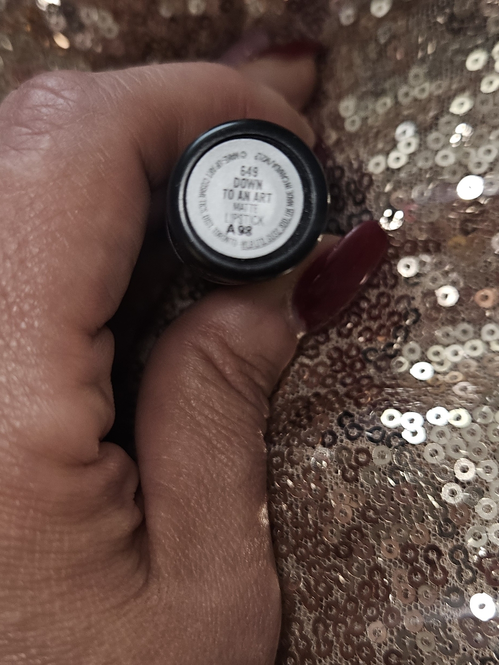 MAC Matte Lipstick # 649 Down To An Art - DISCONTINUED SHADE - RARE - Picture 3 of 3